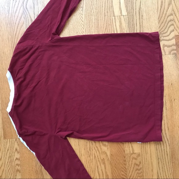 Maroon Adidas long sleeve shirt - Picture 3 of 4